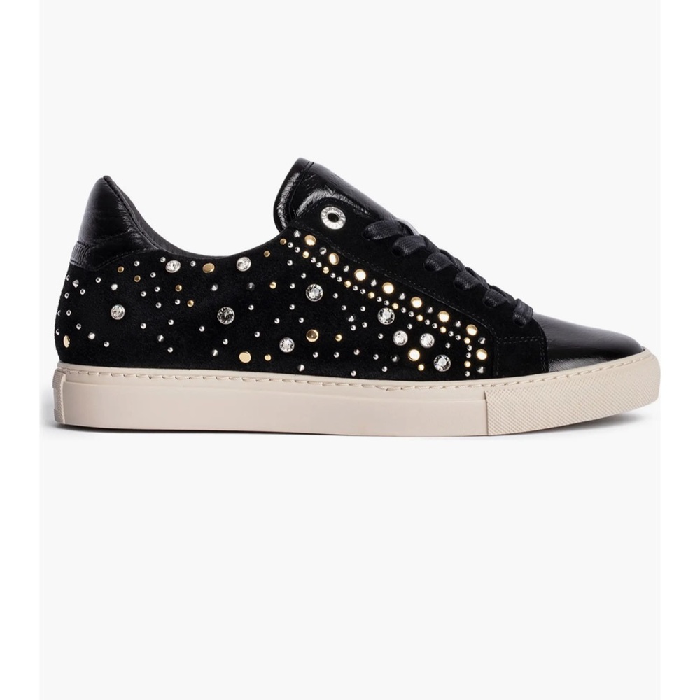 ZADIG & VOLTAIRE STUD SNEAKERS (41EU)